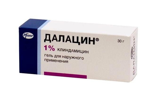 Далацин при высыпания на коже