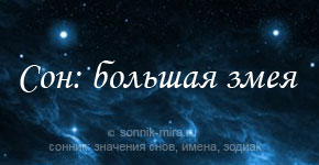 К чему снится большая змея